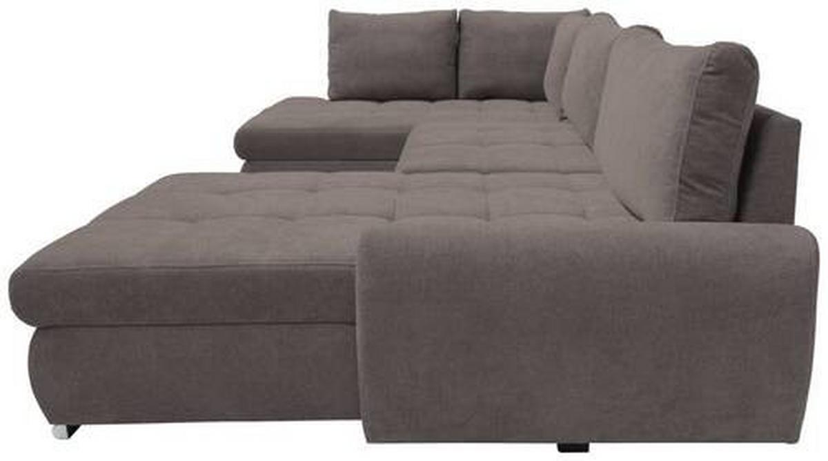 Ecksofa Canion - Chromfarben/Graubraun, Design, Textil (173/322/174cm) - Livetastic