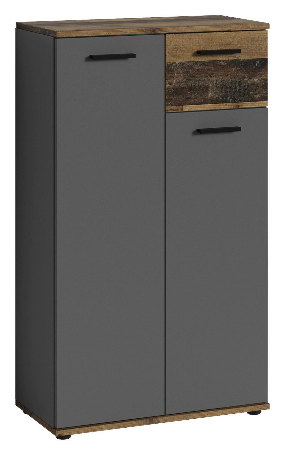 Kommode 60 Cm Jakob Alteiche/anthrazit - Alteiche/Anthrazit, LIFESTYLE, Holzwerkstoff (60/102/30cm) - MID.YOU