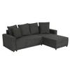 Ecksofa Time Anthrazit S: 178x248 cm - Anthrazit/Schwarz, Design, Textil (178/248cm) - MID.YOU