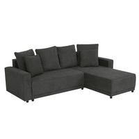 Ecksofa Time Anthrazit S: 178x248 cm - Anthrazit/Schwarz, Design, Textil (178/248cm) - MID.YOU