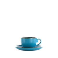 šálka na espresso s tanierikom CAPRI - modrá, Modern, keramika - Mömax