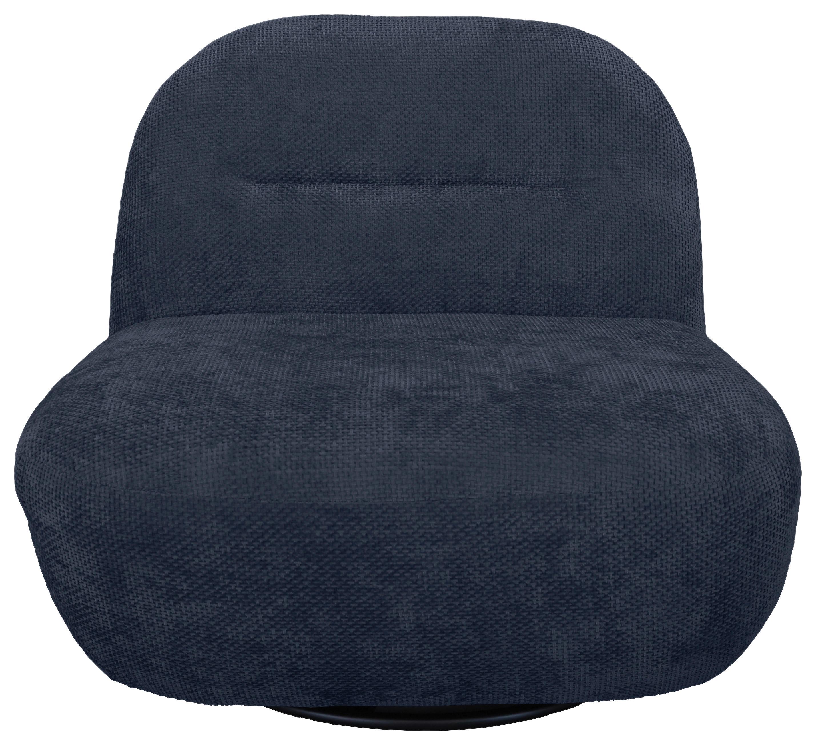Relaxsessel Bunty Dunkelblau B: 85 cm - Schwarz/Dunkelblau, Basics, Textil (85/74/85cm) - Livetastic