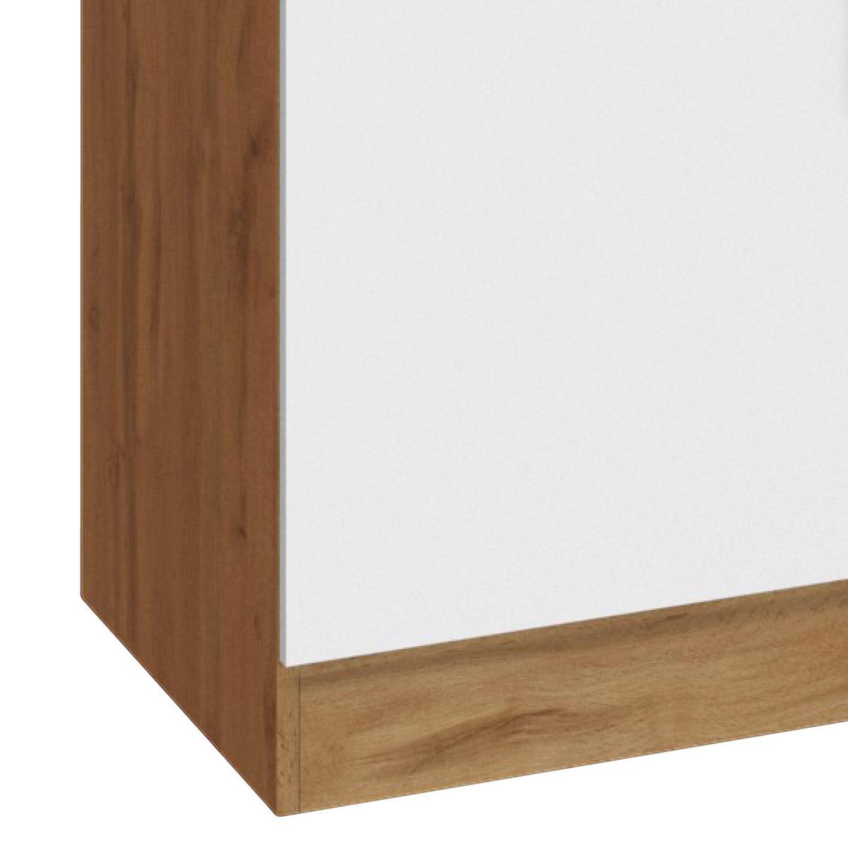 Küchenzeile Sorrento ohne Geräte 270 cm Weiß - Eichefarben/Weiß, MODERN, Holzwerkstoff (270cm) - Held