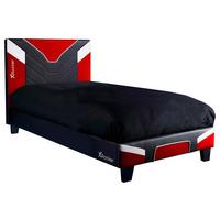 Bett Cerberus - Rot/Schwarz, MODERN, Holzwerkstoff/Kunststoff (90/190cm) - X Rocker