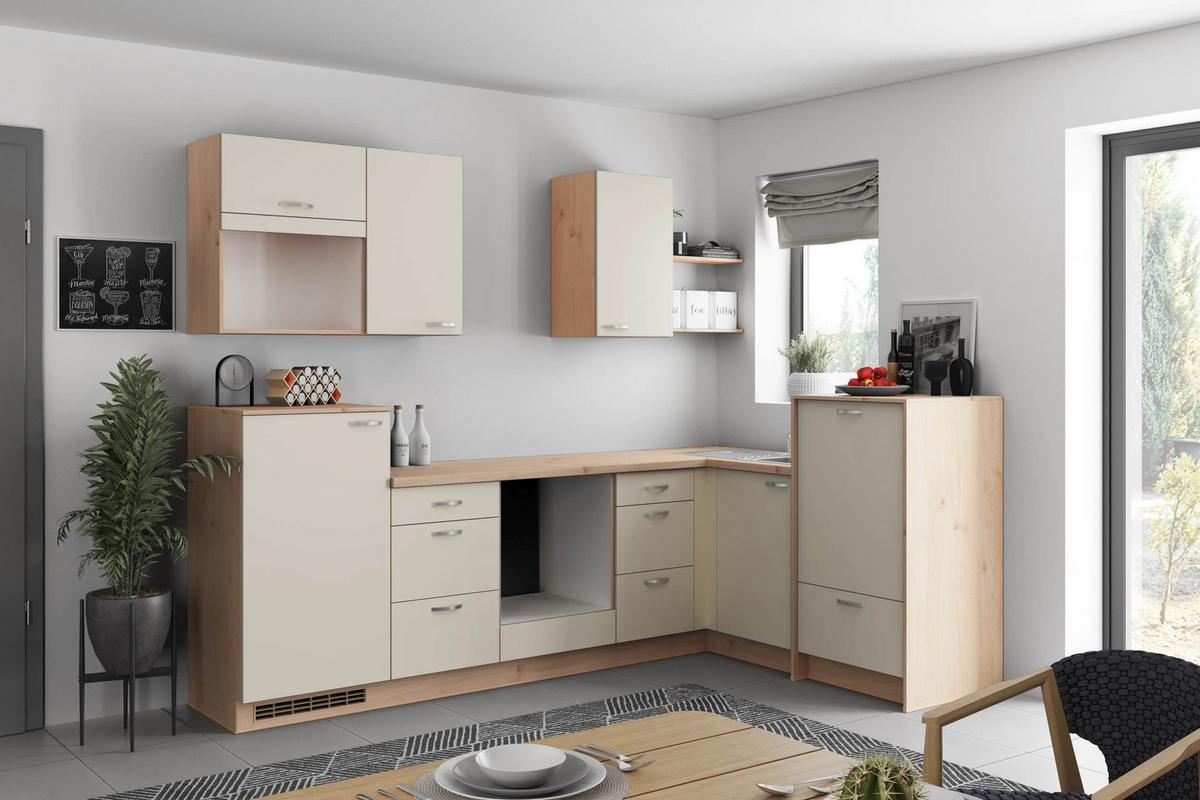 Eckküche Win - Wildeiche/Magnolie, MODERN, Holzwerkstoff (280/178cm) - Express