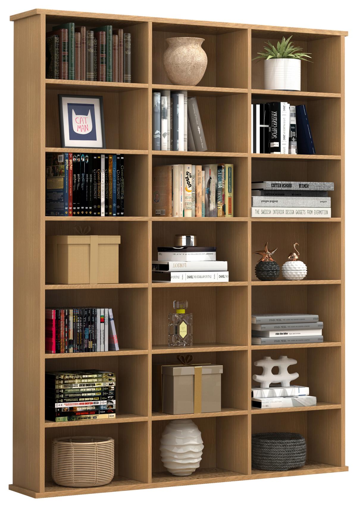 Regal Megosa Buchefarben Dekor - Buchefarben, Design, Holzwerkstoff (105/136/19cm) - MID.YOU