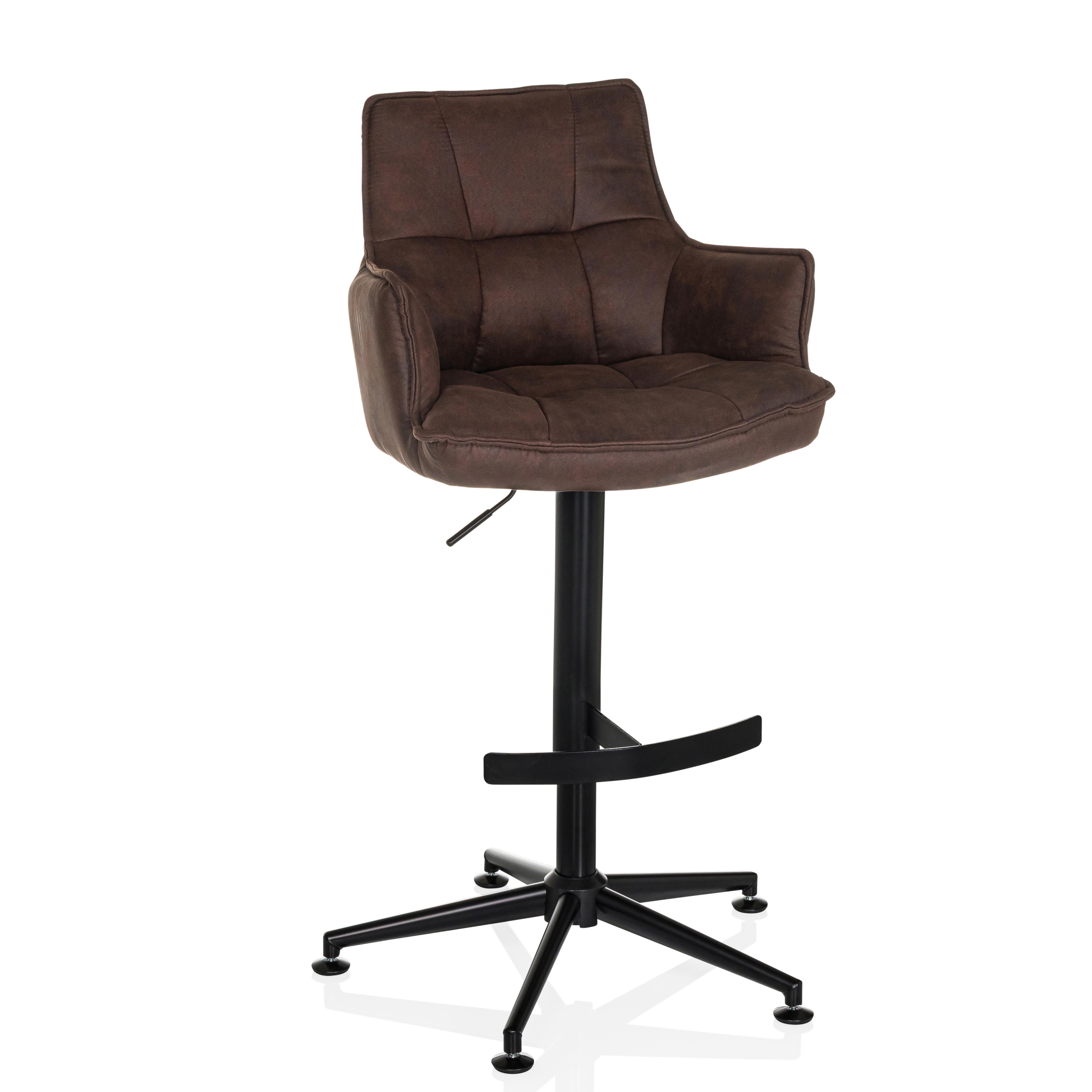 Barhocker Soalo Life High Braun B: 55 Cm - Schwarz/Braun, MODERN, Kunststoff/Textil (55/93/56cm) - MID.YOU