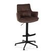 Barhocker Soalo Life High Braun B: 55 Cm - Schwarz/Braun, MODERN, Kunststoff/Textil (55/93/56cm) - MID.YOU