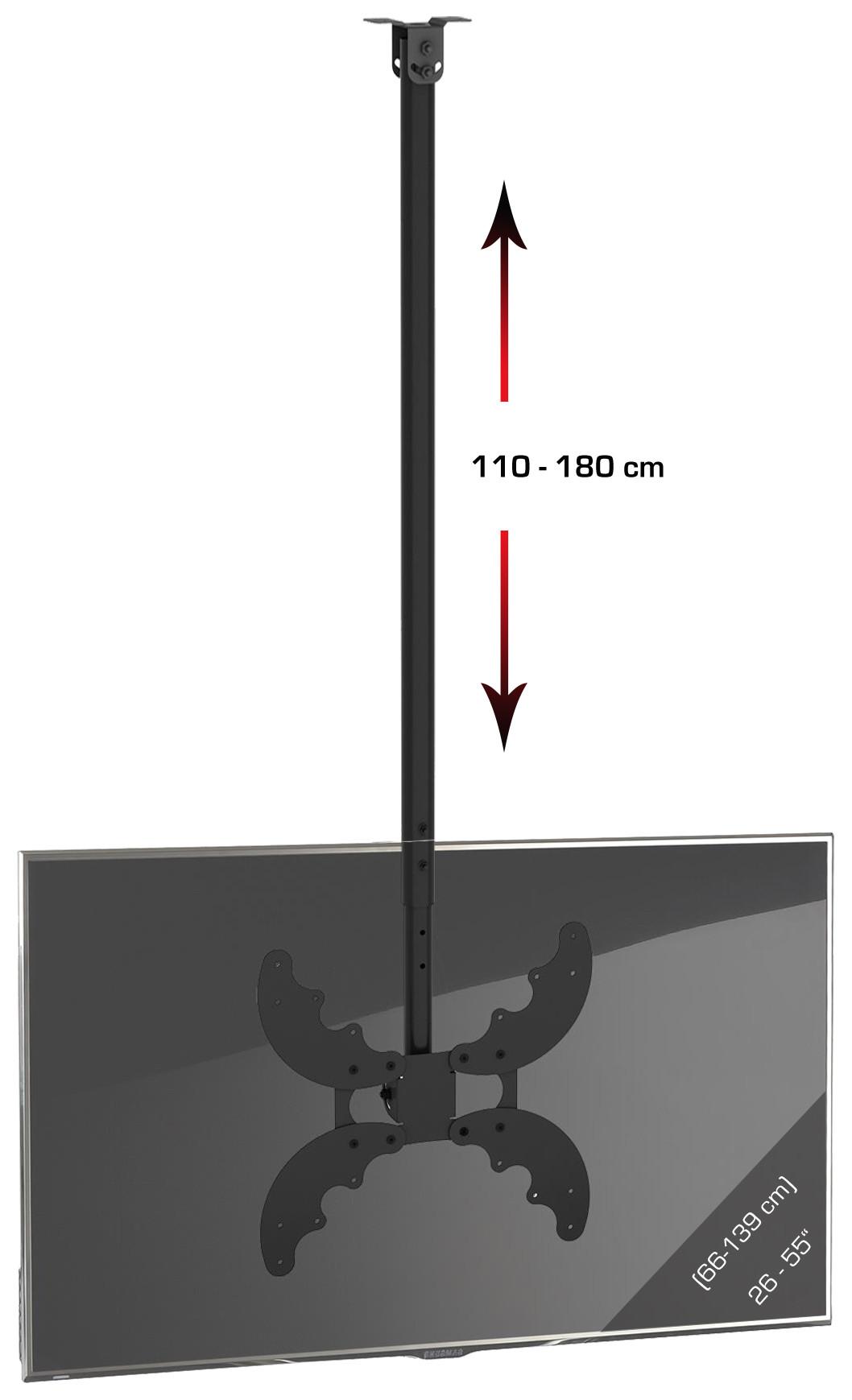 TV- Halterung B-Dx Anthrazit B: 42 cm - Anthrazit, MODERN, Metall (42/110/4,5cm) - MID.YOU