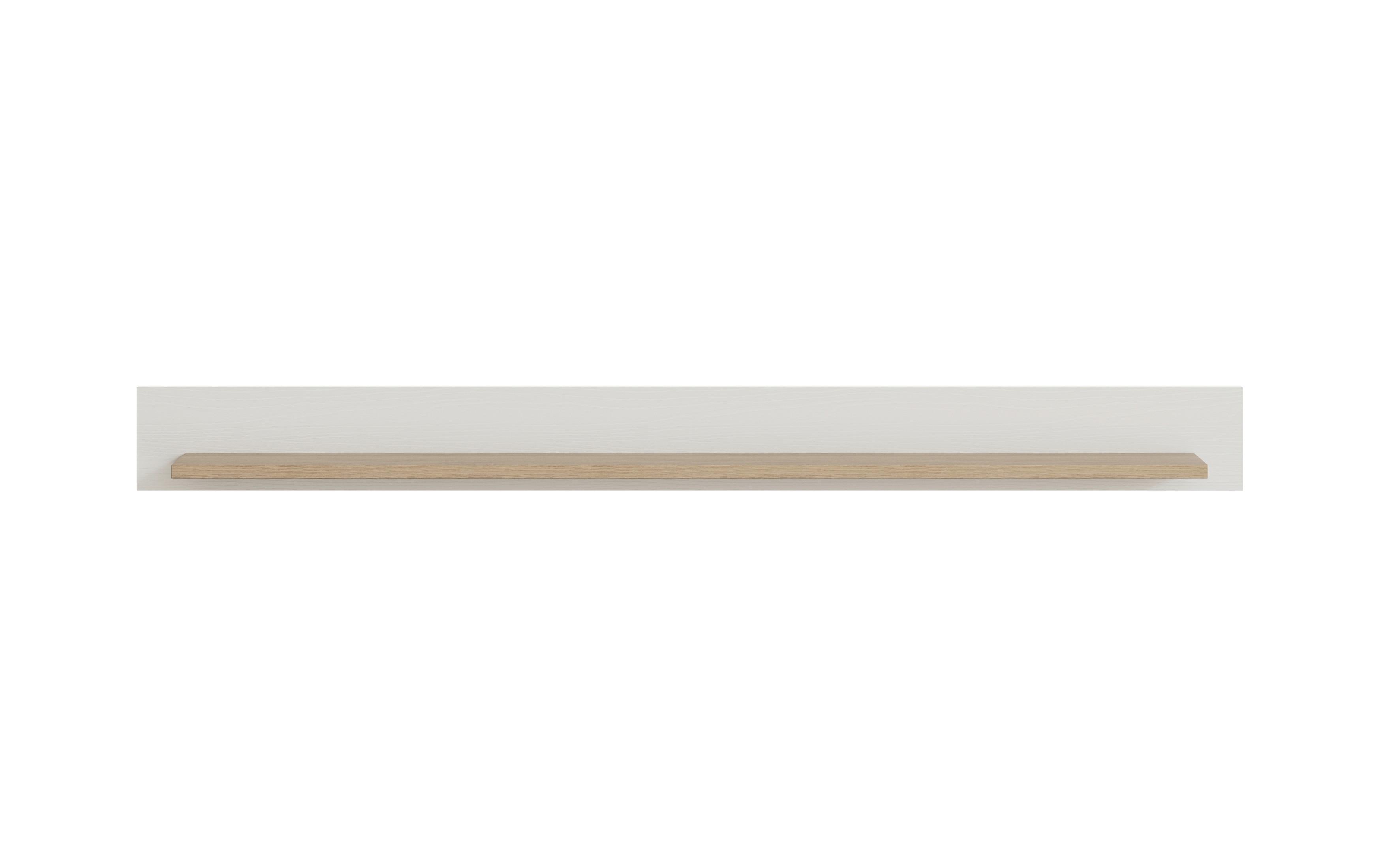 Wandboard Stranda Weiß/Eiche B: 180cm - Weiß, Design, Holzwerkstoff (180/17/17cm) - MID.YOU