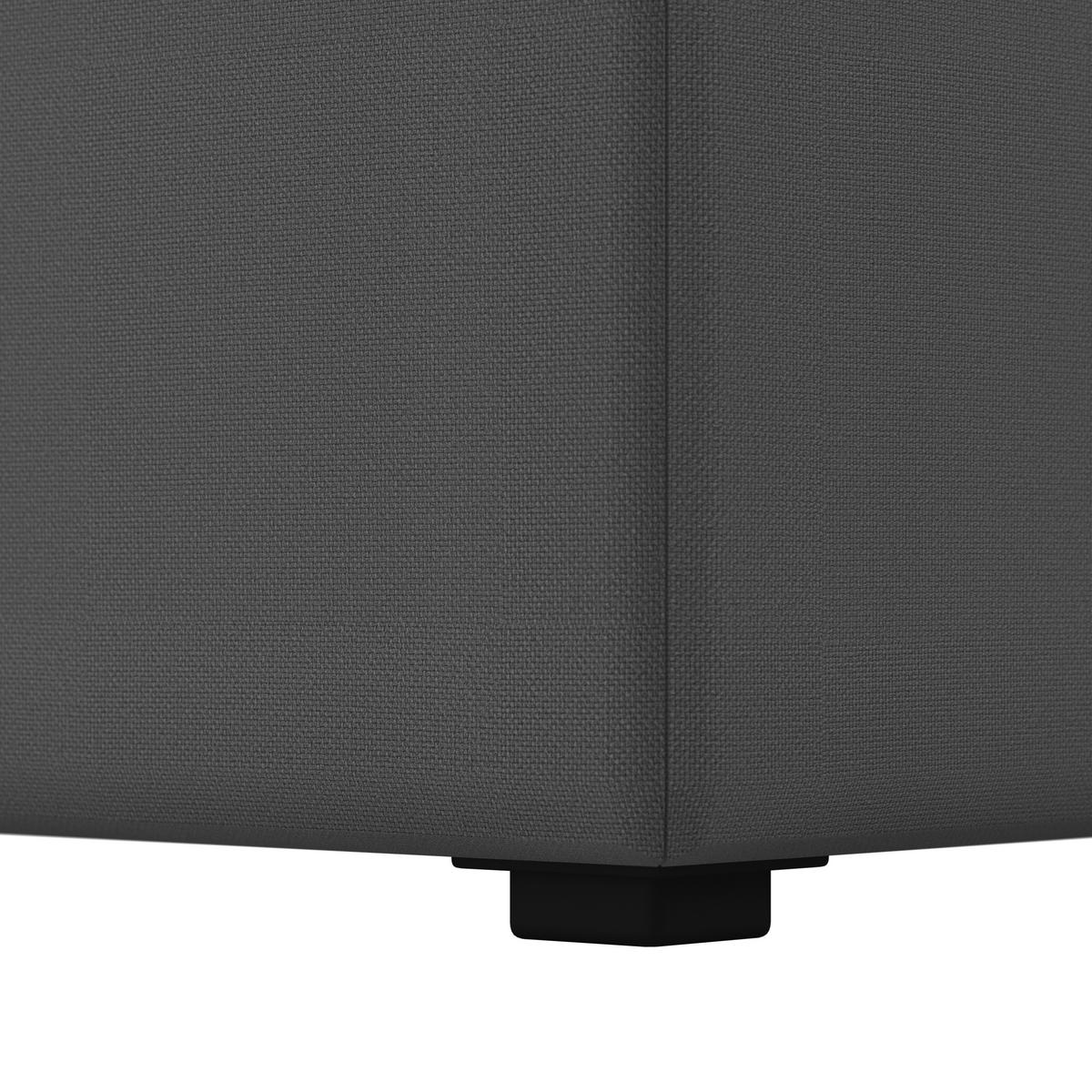 Boxspringová postel LUCY 180x200, šedá - šedá/antracitová, Moderní, dřevo/kompozitní dřevo (180/200cm) - Bessagi Home