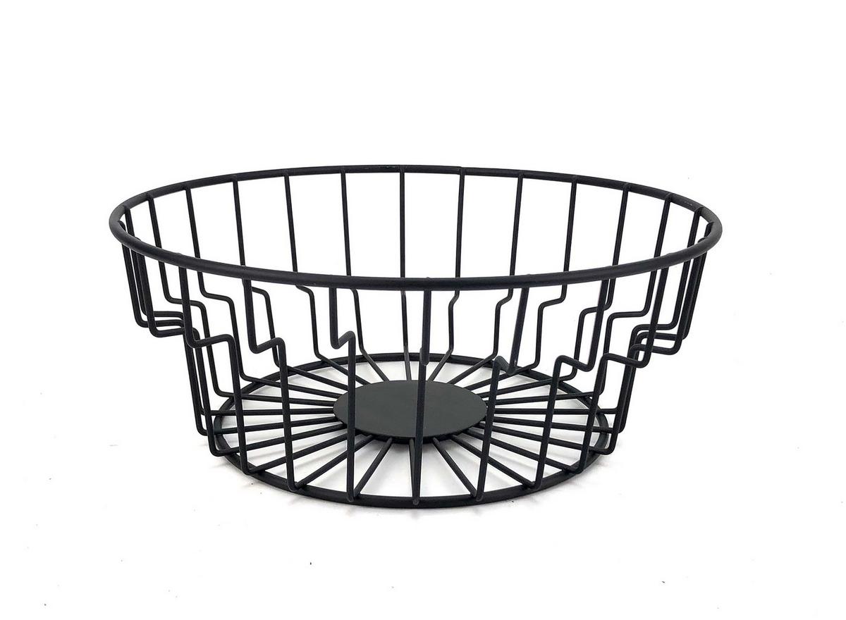 MISA NA OVOCIE CAGE - čierna, Modern, kov (24/9cm) - Mömax
