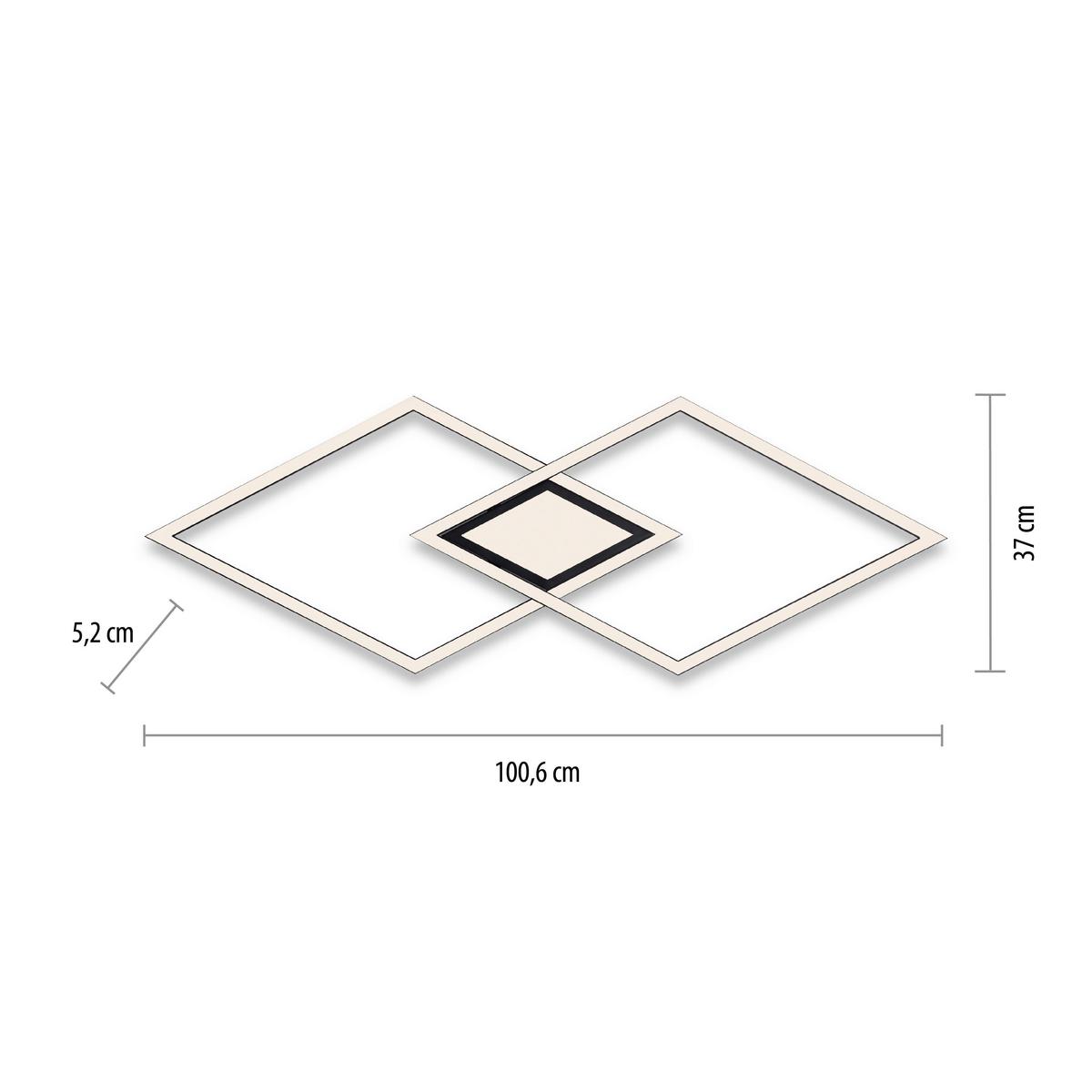 LED-Deckenleuchte Asmin L: 106 cm Achteckig - Basics, Kunststoff/Metall (106/37/5,2cm)