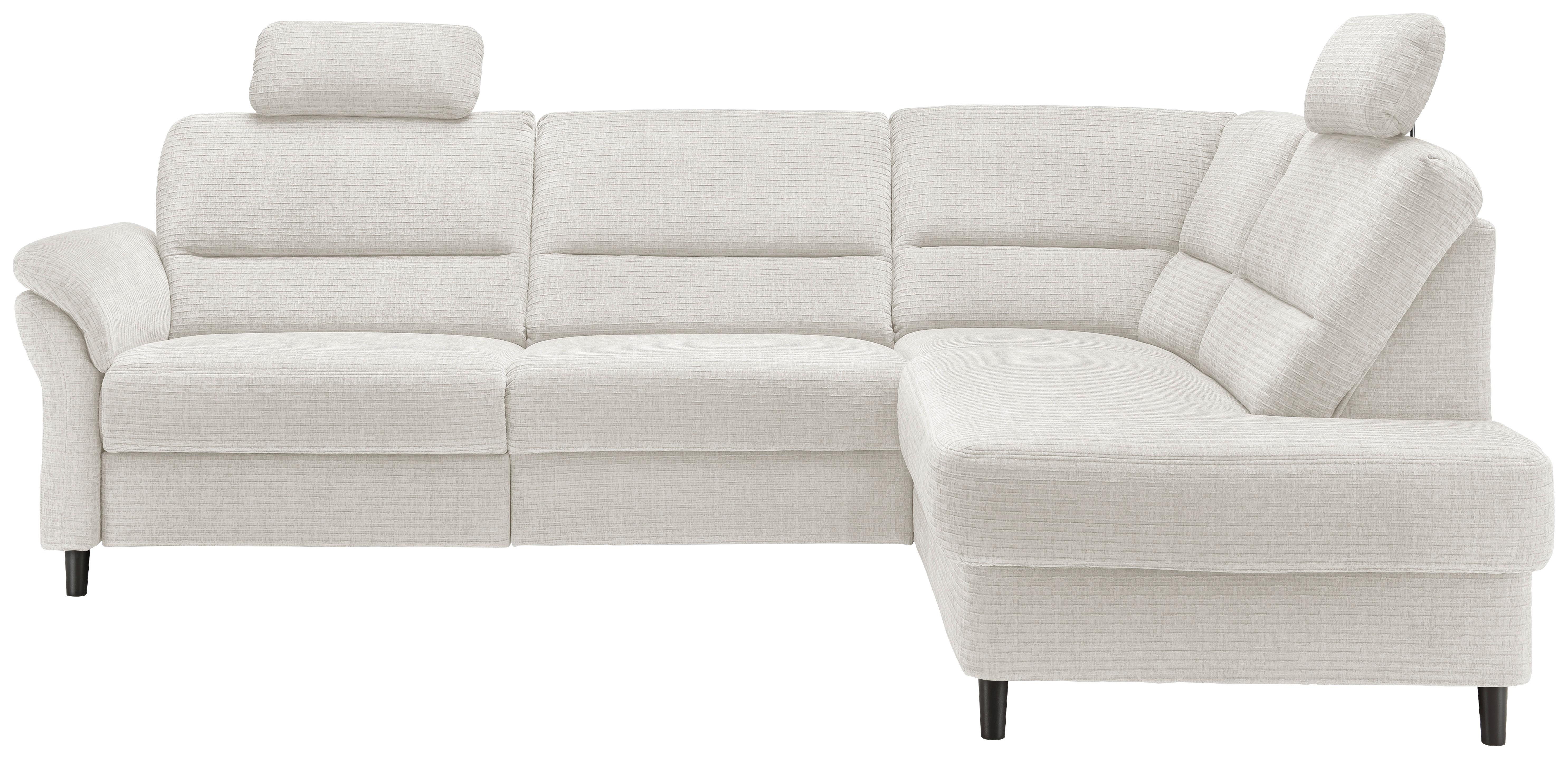 Ecksofa Cavoli Creme Relaxfunktion S: 266x190 cm - Creme/Schwarz, MODERN, Textil (266/190cm) - Livetastic