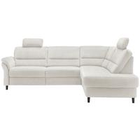Ecksofa Cavoli Creme Relaxfunktion S: 266x190 Cm - Creme/Schwarz, MODERN, Textil (266/190cm) - Livetastic