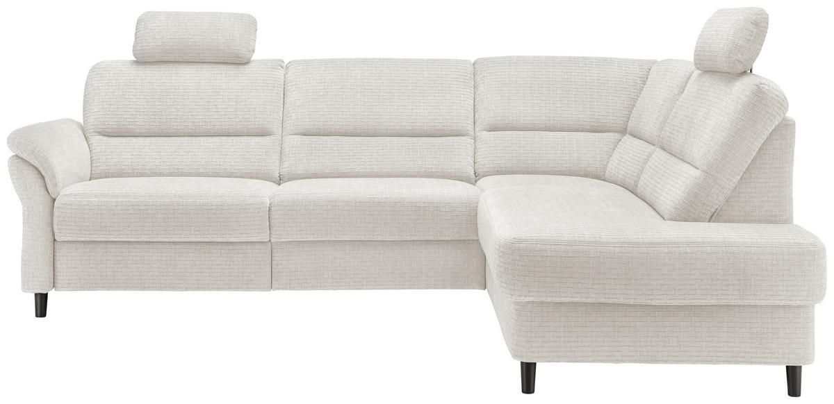 Ecksofa Cavoli Creme Relaxfunktion S: 266x190 Cm - Creme/Schwarz, MODERN, Textil (266/190cm) - Livetastic