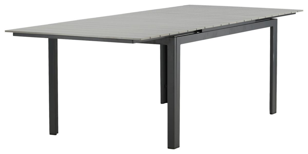 Gartentisch Levels Aluminium L 160 cm - Schwarz/Grau, KONVENTIONELL, Metall (160/100/75cm) - Gardenson