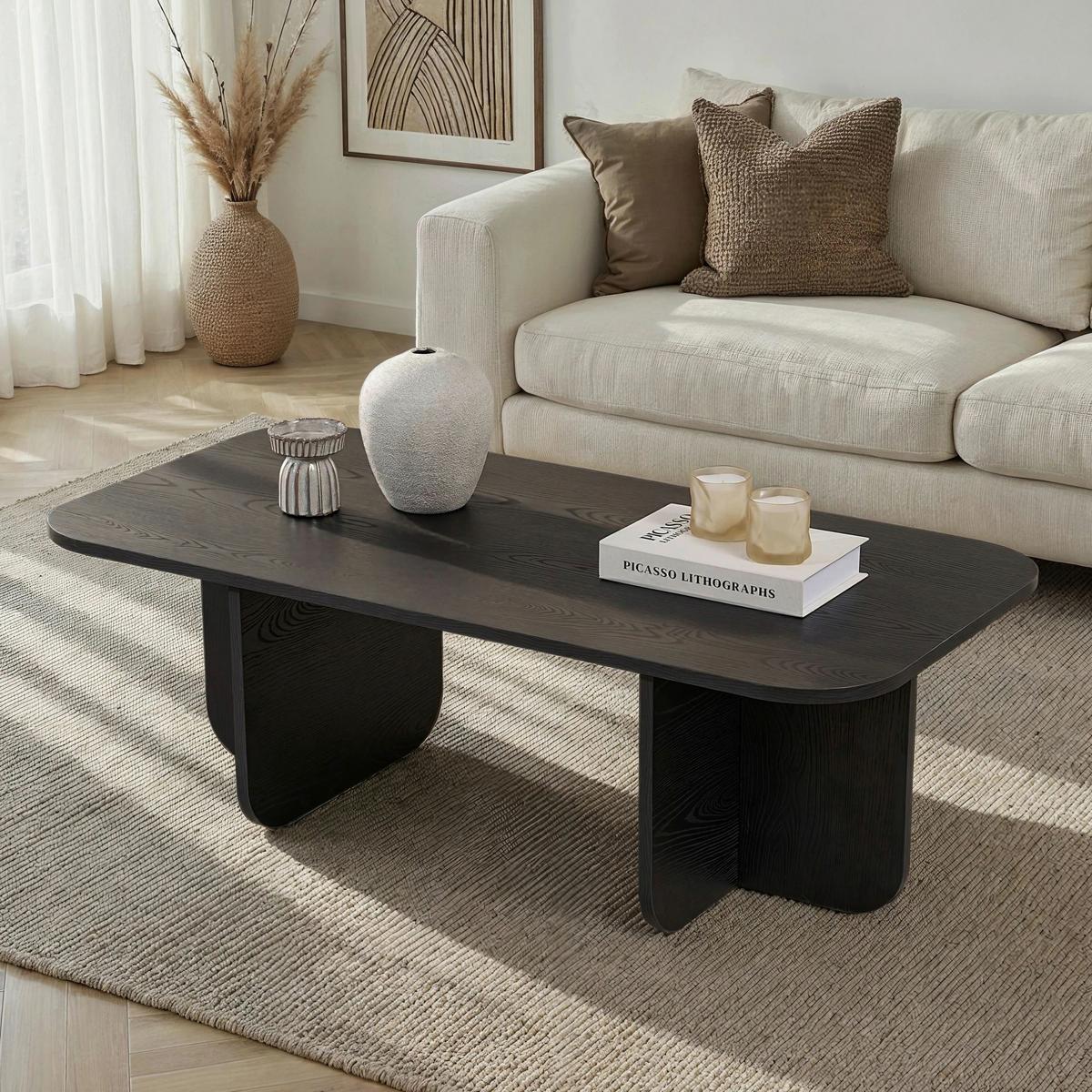 COUCHTISCH Akira Schwarz L: 120cm - Schwarz, Design, Holzwerkstoff (120/60/41cm) - MID.YOU