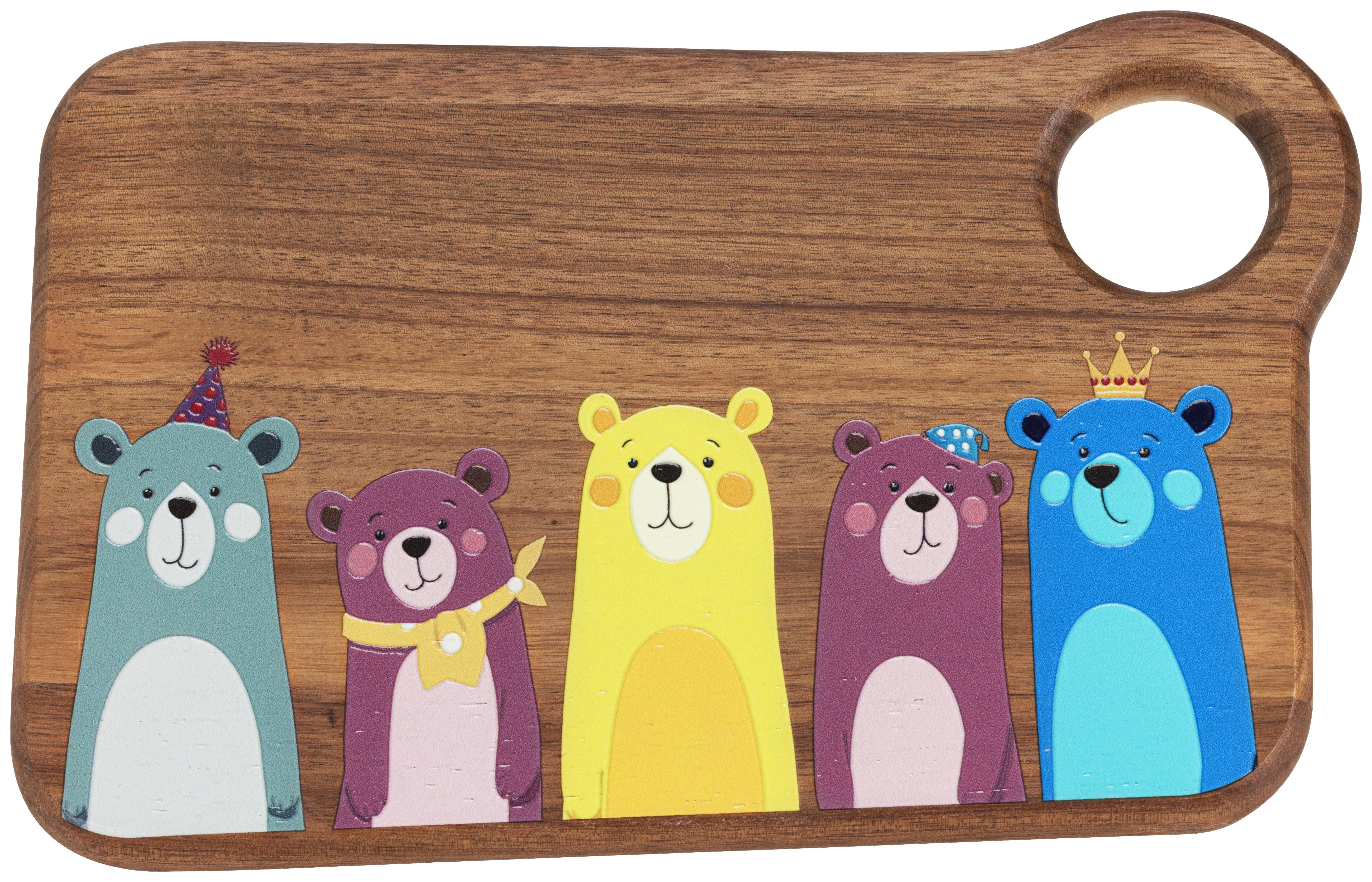 KINDERSCHNEIDEBRETTCHEN HOLLY - Gelb/Violett, KONVENTIONELL, Holz (22/15/1.2cm) - BUNINO