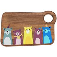 KINDERSCHNEIDEBRETTCHEN HOLLY - Gelb/Violett, KONVENTIONELL, Holz (22/15/1.2cm) - BUNINO