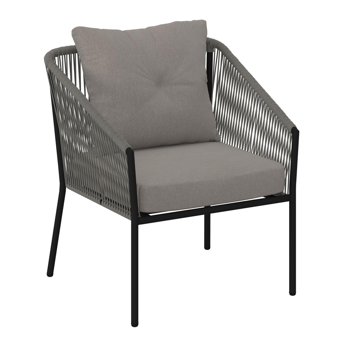 SÚPRAVA ZÁHRADNÉHO NÁBYTKU REINI - sivá/svetlosivá, Modern, kov/textil (120/74/68cm) - Mömax