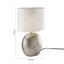 Stolová Lampa Ilias, Max. 1x28watt - biela/strieborná, Štýlový, textil/keramika (24/37cm) - Premium Living Stolová Lampa Ilias, Max. 1x28watt - biela/strieborná, Štýlový, textil/keramika (24/37cm) - Premium Living