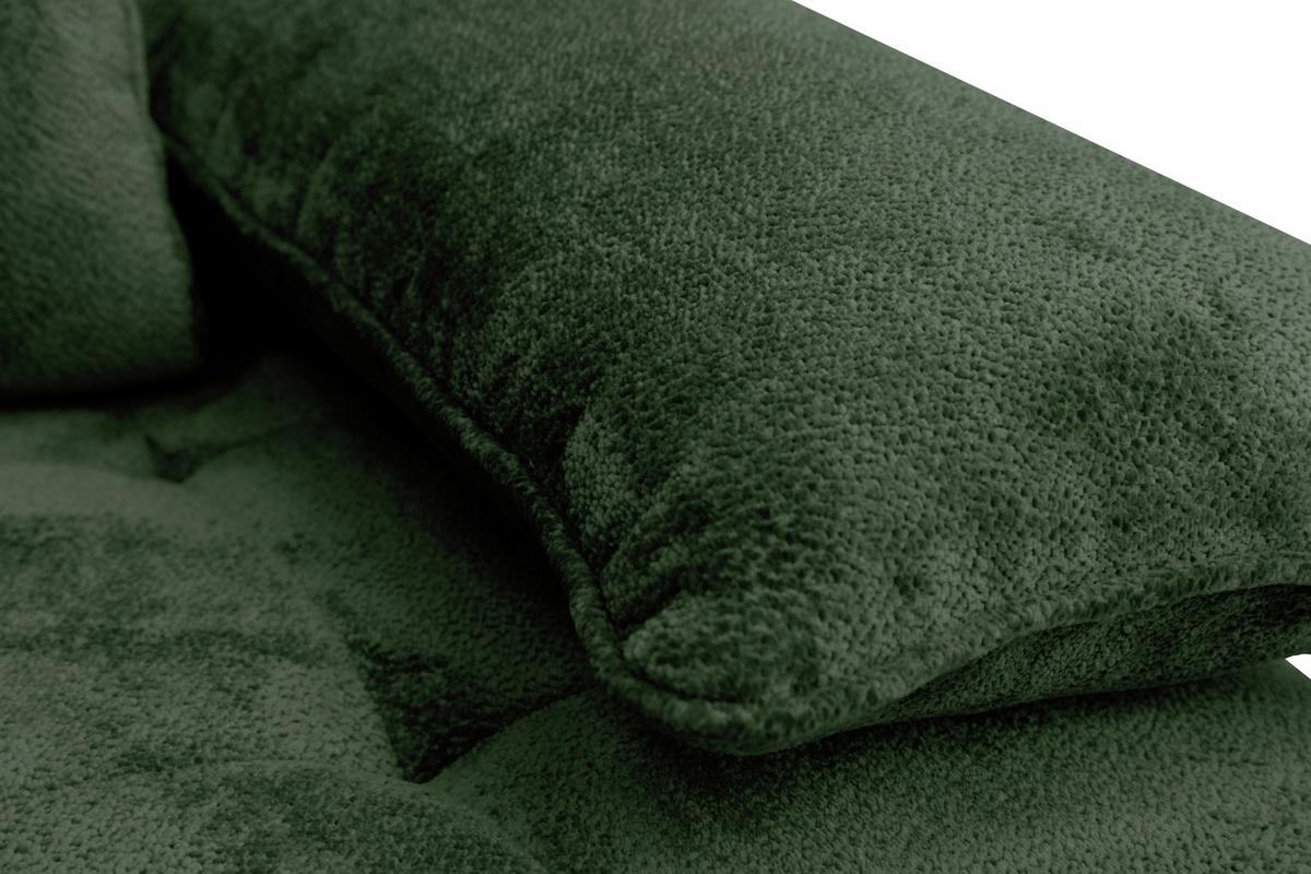 Rozkládací pohovka PERLA, tmavě zelený velur - černá/tmavě zelená, Konvenční, kov/textil (203/94/96cm)