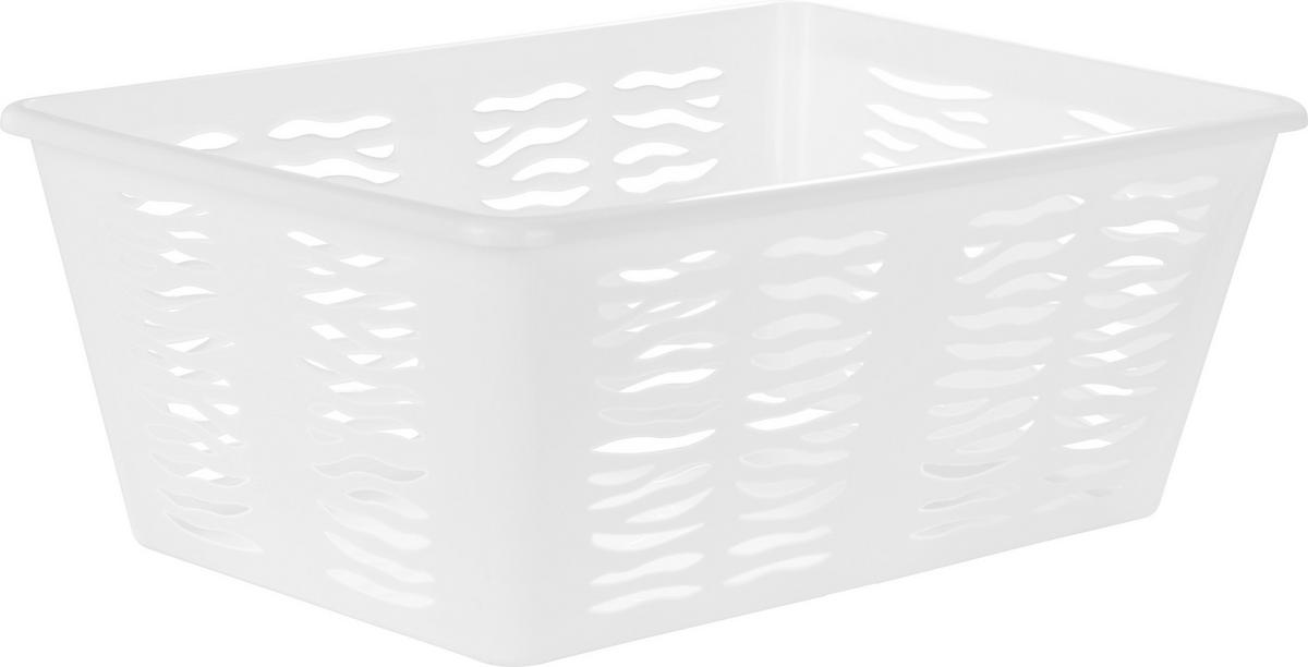 Aufbewahrungskorb L 36x25 cm Kunststoff Weiß oder Anthrazit - Anthrazit/Weiß, KONVENTIONELL, Kunststoff (36,4/25,4/14,5cm) - Homezone