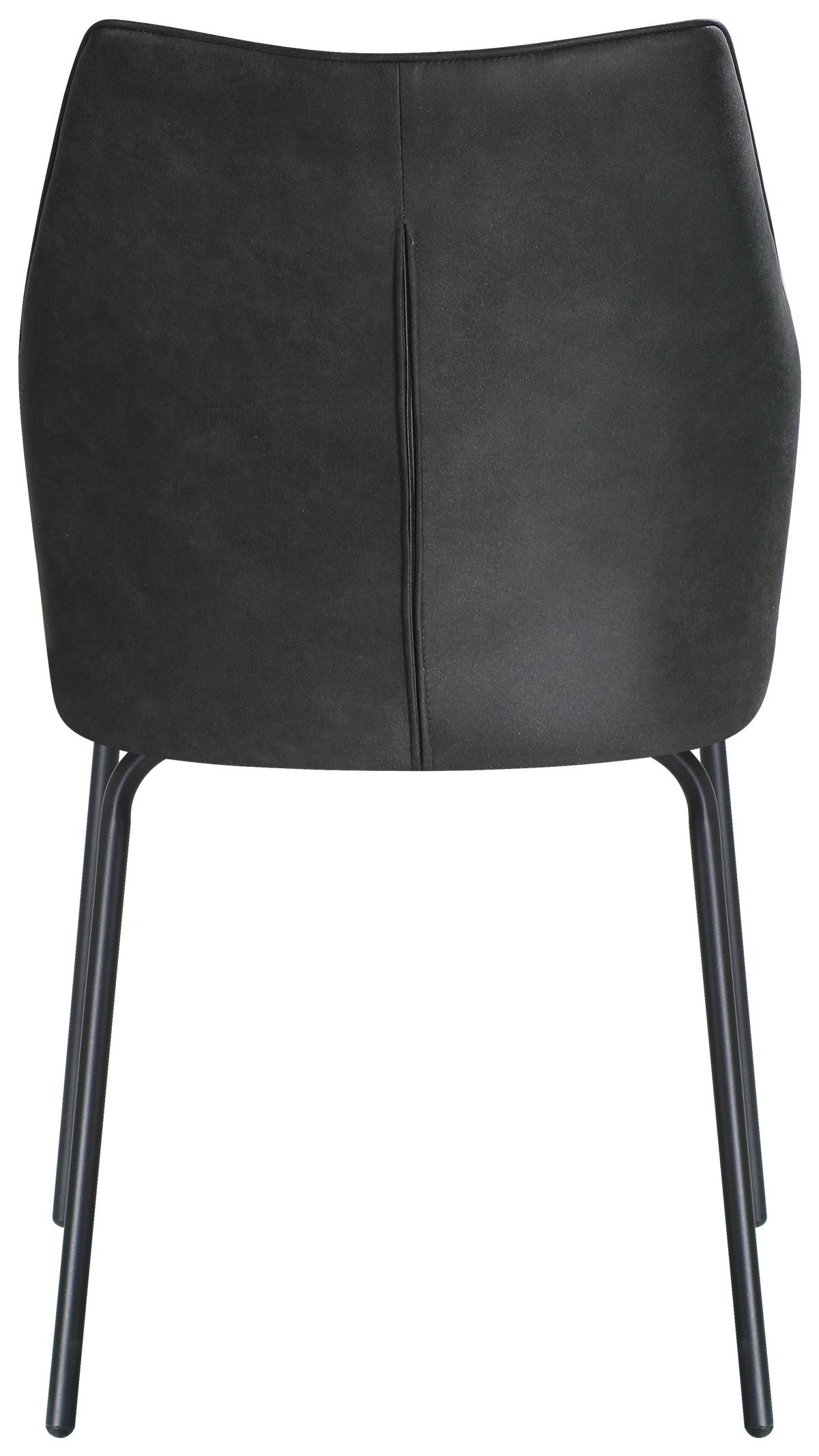Židle Ella, šedá/černá - šedá/černá, Moderní, kov/textil (50/89/62cm) - Mömax