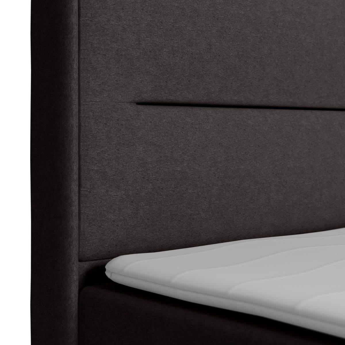 Boxspringbett Mit Bettkasten Kyoto Anthrazit 180x200 - Anthrazit, MODERN, Holz/Kunststoff (180/200cm) - MID.YOU