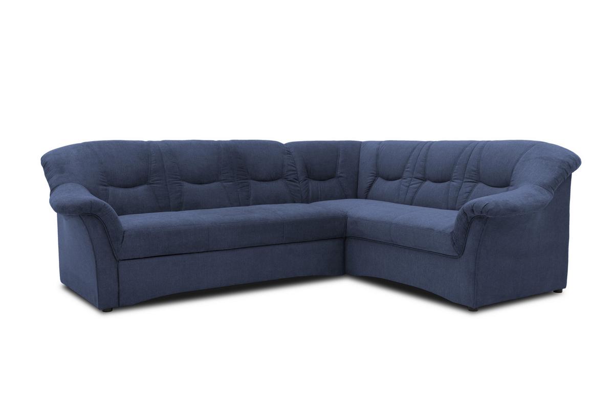 Ecksofa Sarafina Dunkelblau S: 240x190 Cm - Schwarz/Dunkelblau, KONVENTIONELL, Textil (240/190cm) - MID.YOU