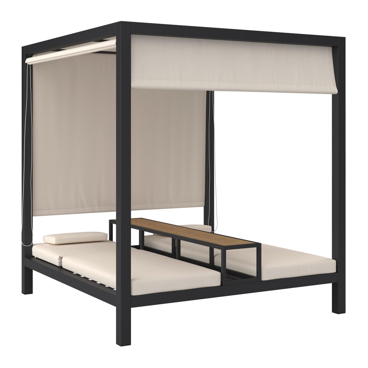 ZÁHRADNÁ POSTEĽ FELIPA - prírodná farba/béžová, Modern, kov/textil - Bessagi Garden