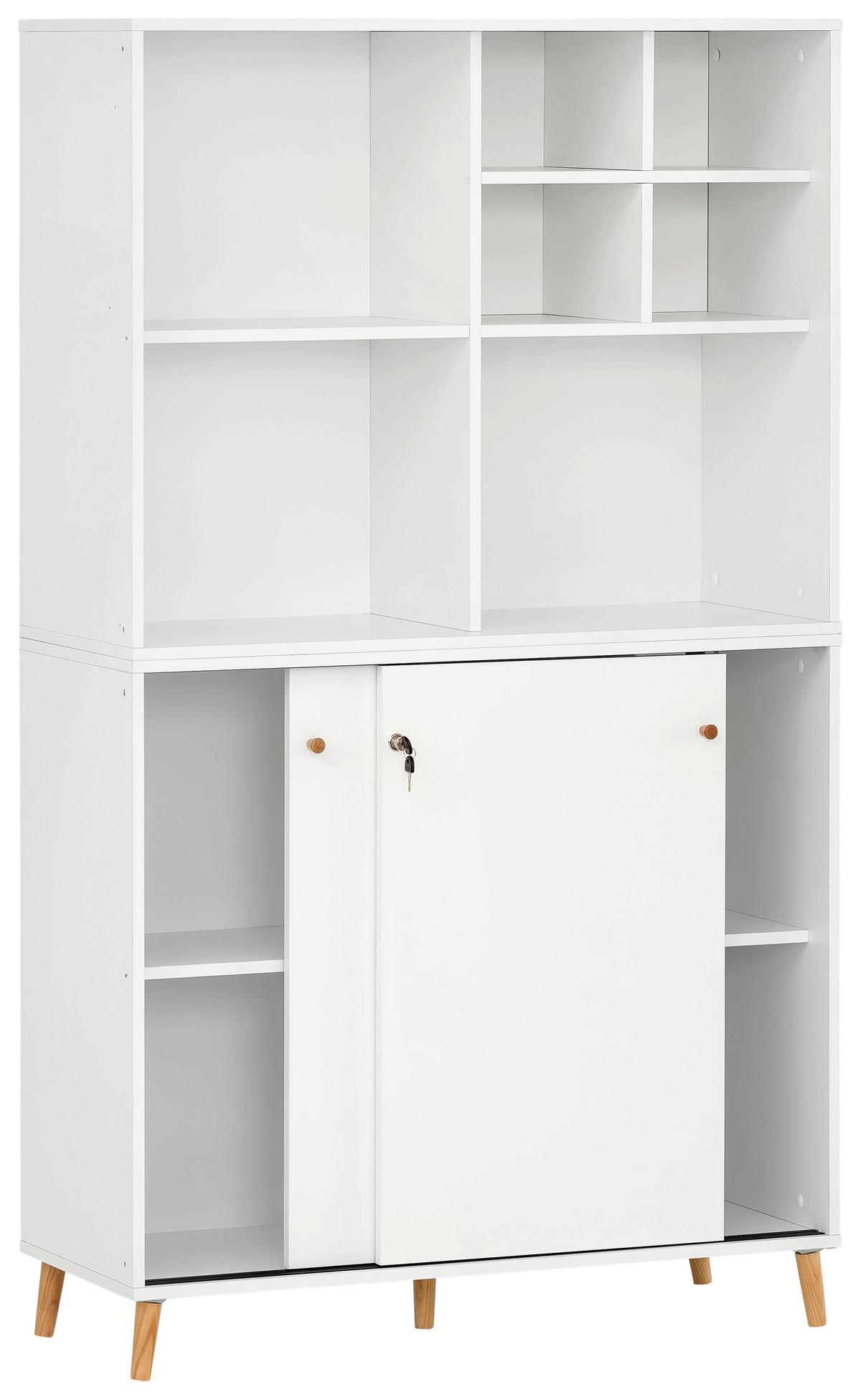 Aktenschrank U1000r+u1000st+regal - Weiß, MODERN, Holzwerkstoff (100,1/174,2/41cm) - MID.YOU