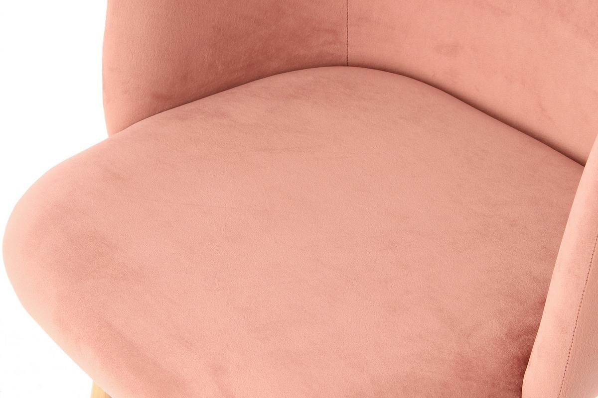 Schalenstuhl Celina Rosa Gepolstert 2er-Set - Rosa, Design, Kunststoff/Metall (54/84/56cm) - Kayoom