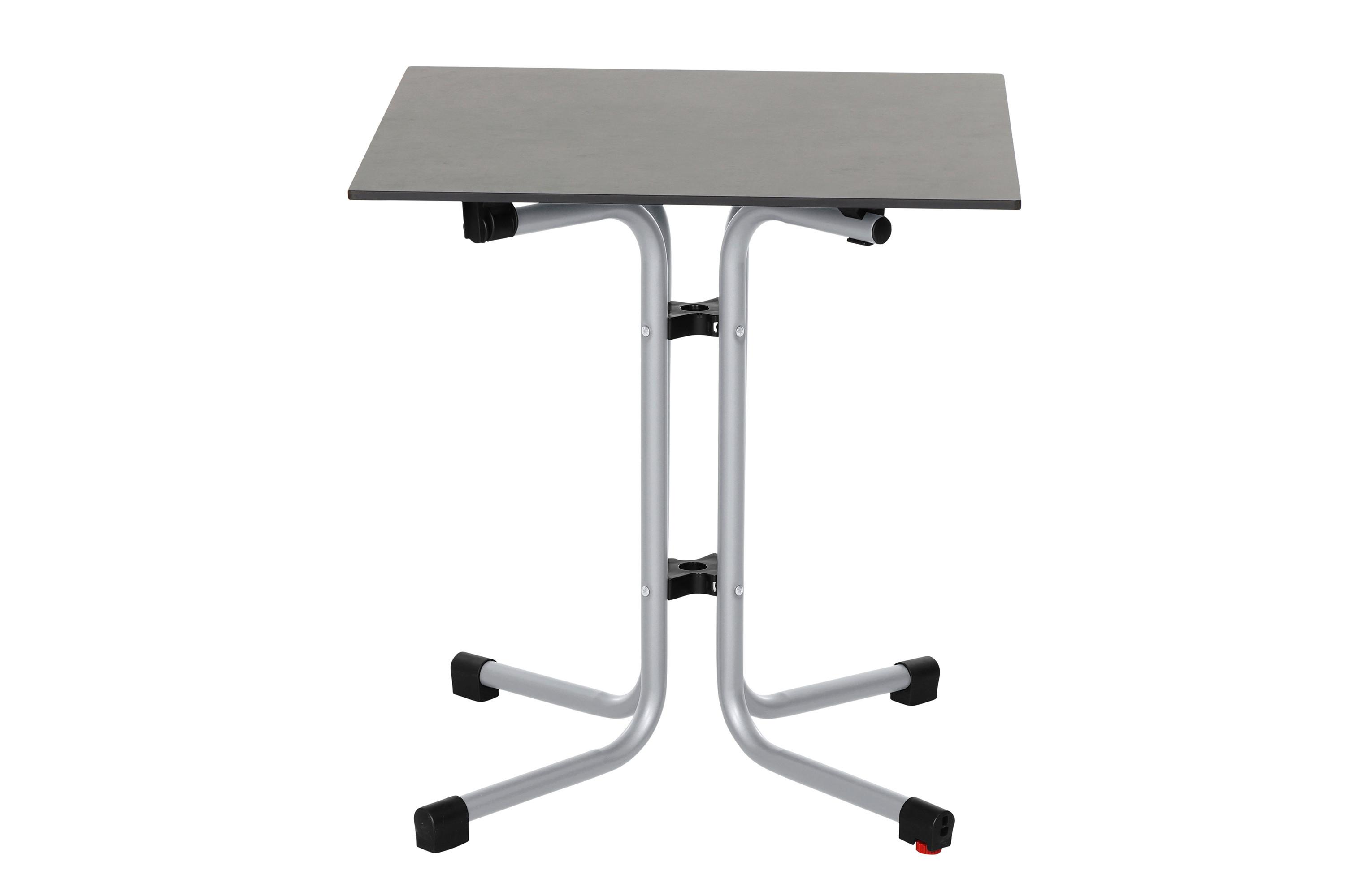 Gartentisch Klappbar Metall/Holzwerkstoff L 65 cm - Anthrazit/Silberfarben, KONVENTIONELL, Holzwerkstoff/Kunststoff (65/65/71cm) - Siena Garden