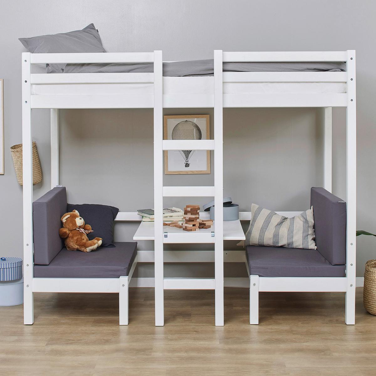 Etagenbett Eco Dream Jumbo Weiß, Lf: Ca. 90x200 Cm - Weiß, MODERN, Holz (90/200cm) - MID.YOU