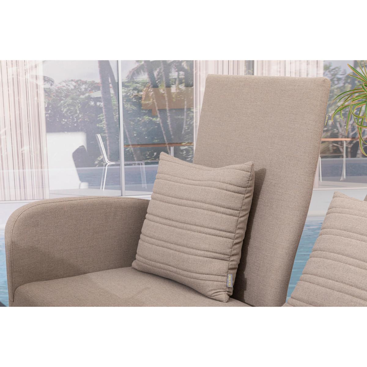 OUTDOOR-KISSEN LINE - Naturfarben, MODERN, Textil (45/45cm) - Gardenson