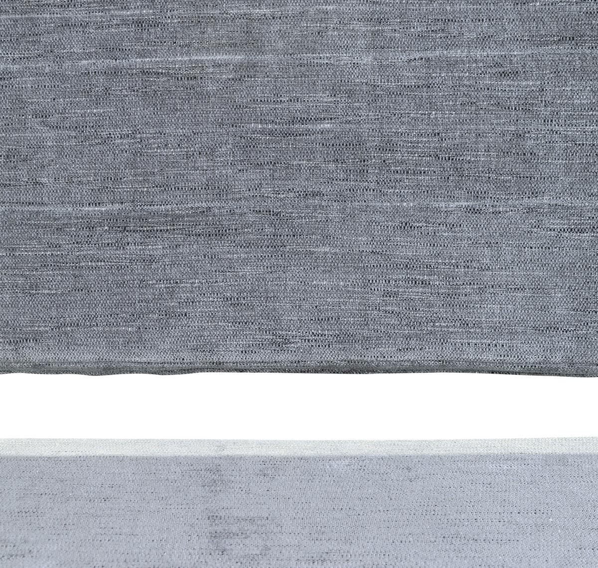 Eckbank Jules 142,5x187cm Hellgrau - Hellgrau/Nickelfarben, MODERN, Textil/Metall (142,5/187cm) - MID.YOU