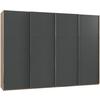 Schwebetürenschrank 300cm Level, Graphit/eiche Dekor - Eichefarben/Graphitfarben, MODERN, Holzwerkstoff (300/216,5/65cm) - MID.YOU