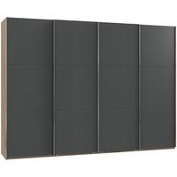 Schwebetürenschrank 300cm Level, Graphit/eiche Dekor - Eichefarben/Graphitfarben, MODERN, Holzwerkstoff (300/216,5/65cm) - MID.YOU