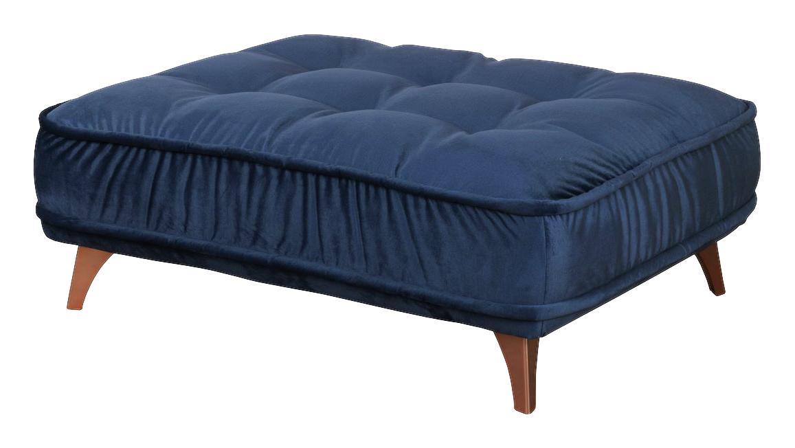 Taburet Belavio - tmavomodrá, Moderný, textil (110/40/88cm)