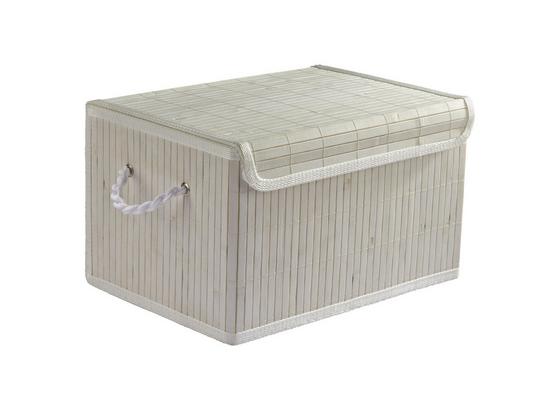 Koš Bambus Biely - bílá, dřevo/textil (36/26/22cm) - Mömax modern living Koš Bambus Biely - bílá, dřevo/textil (36/26/22cm) - Mömax modern living