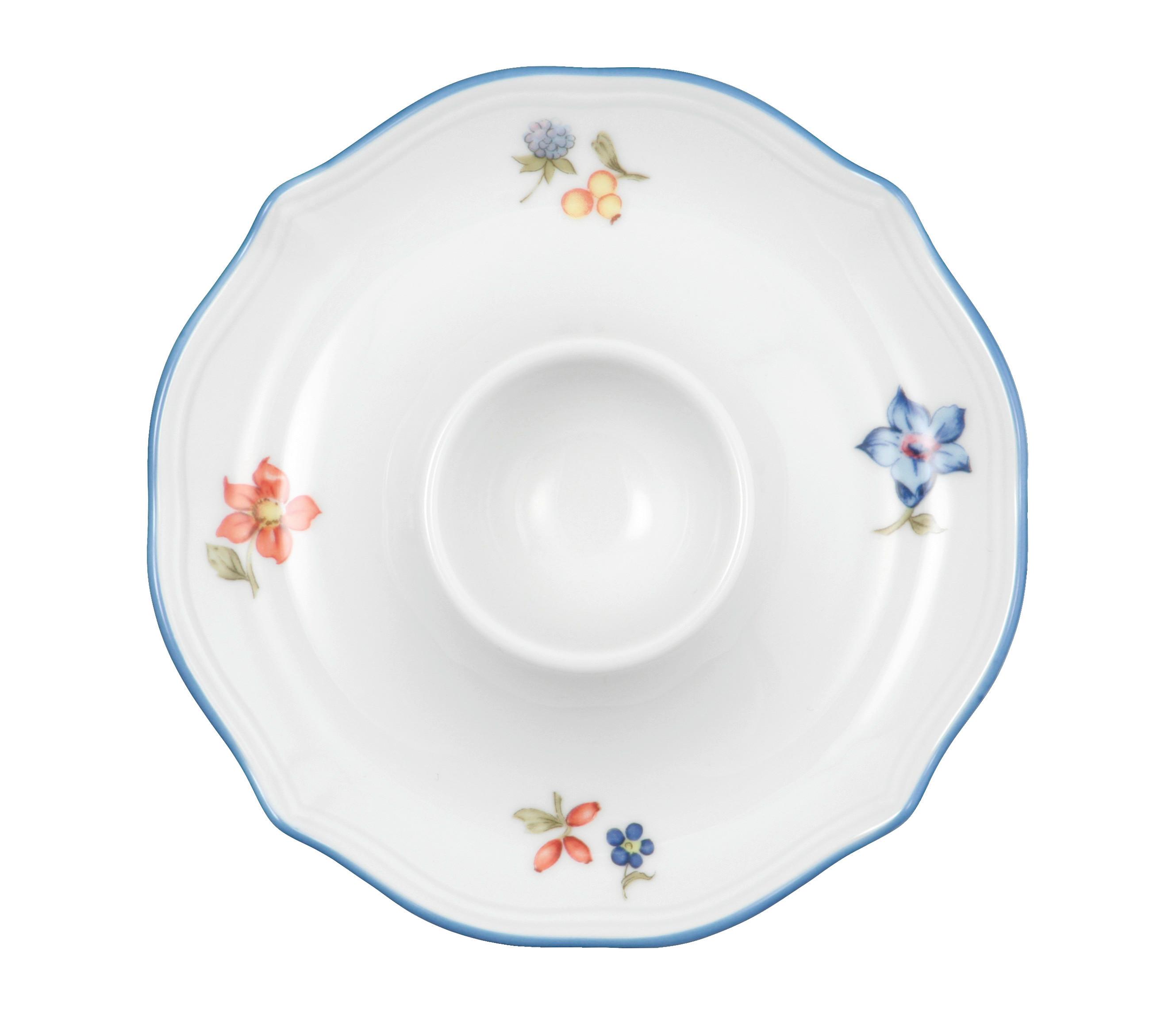 Eierbecher rund Porzellan Sonate H: 2,5cm m. Blumendekor