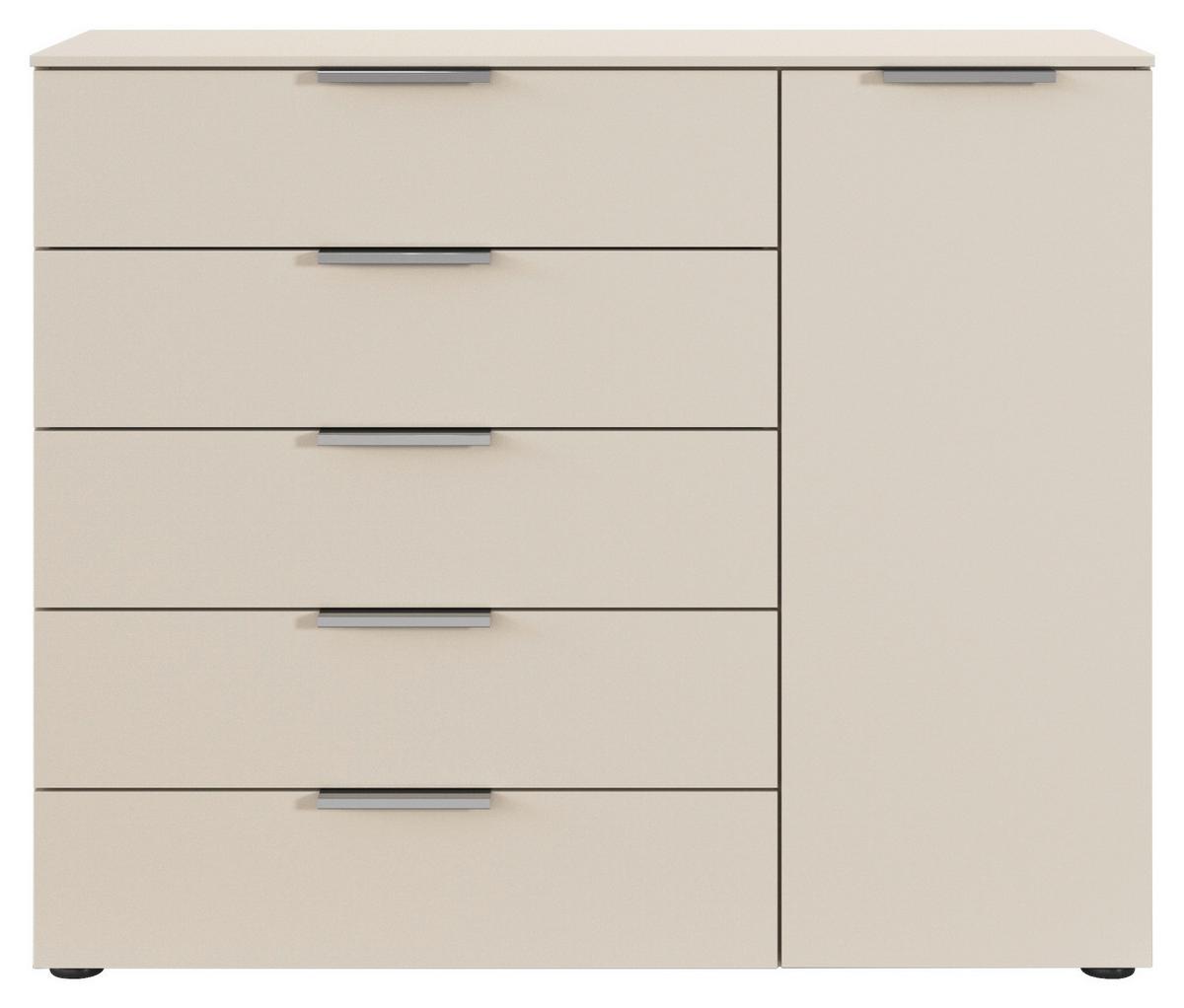 Kommode Flipp Champagner B: 120 cm - Champagner/Schwarz, MODERN, Holzwerkstoff (120/100/42cm) - Rauch Möbel