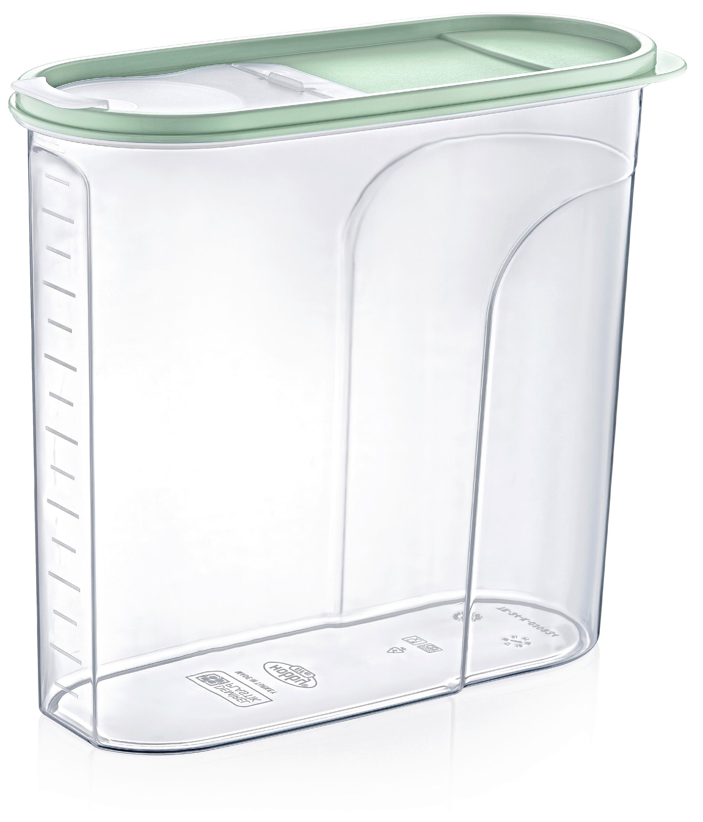 Ételetároló Doboz Kb. 1,75l - áttetsző/mentazöld, Basics, műanyag (9,5/17,5/19,5cm) - James Wood
