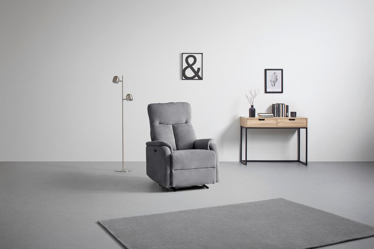 Relaxačné kreslo JOHNSY, antracitová - čierna/antracitová, Modern, kov/textil (75/106/91cm) - Mömax