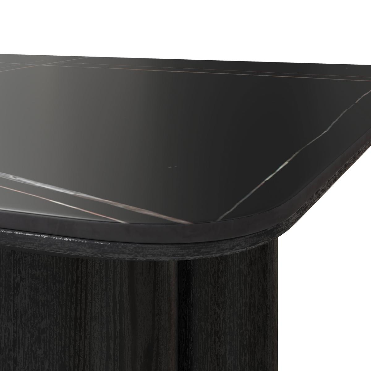 Jídelní stůl Kiano, š: 220 cm - černá, Moderní, dřevo/kompozitní dřevo (220/76/105cm) - Bessagi Home