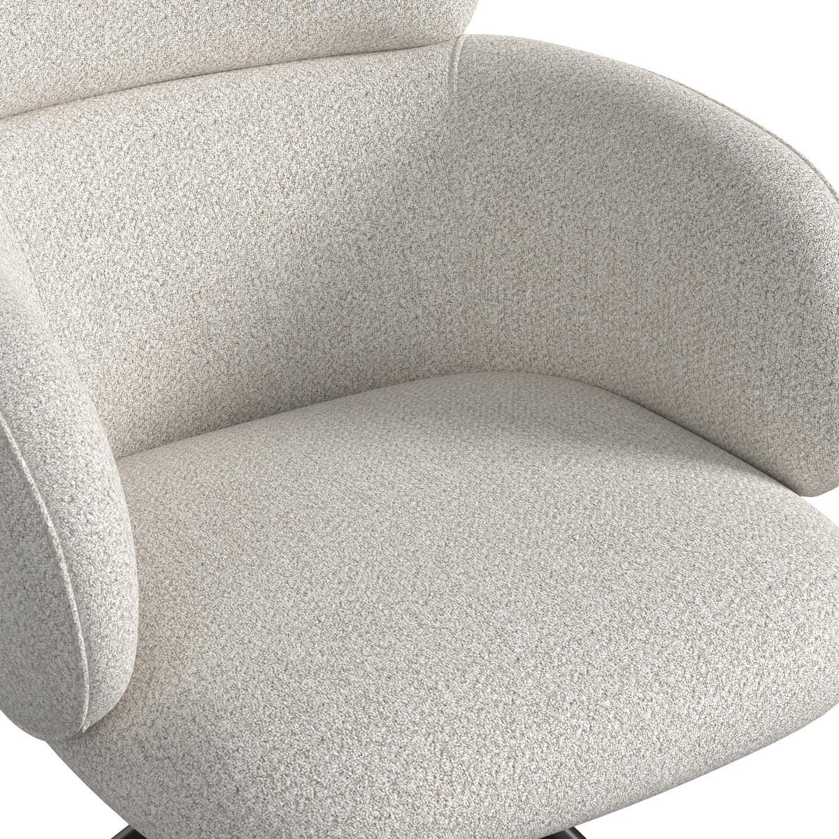 STOLIČKA S PODRÚČKAMI LIORA - čierna/krémová, Modern, kov/textil (58/84/61cm) - Bessagi Home