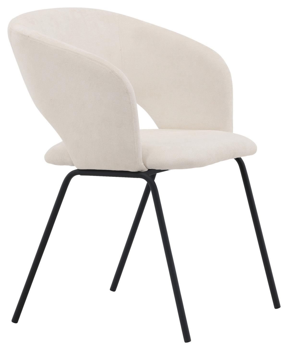 Stuhl-set Day - Schwarz/Weiß, Design, Kunststoff/Textil (66/86/66cm) - Livetastic