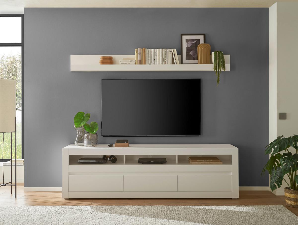 Wandboard Chester Weiß B: 217cm - Weiß, Design, Holzwerkstoff (217/22/18cm) - MID.YOU